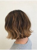 グラデーションカラー/ハイトーンカラー/シルキーベージュ/20代