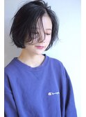 地毛風カラー×ボブ