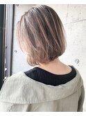 【bacio】スペシャルハイライト  ボブ  ベージュ  外国人