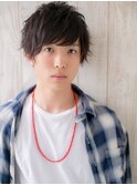 黒髪でキマルこなれ感！くせ毛ショートマッシュJ