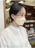 シースルーバング/ショートボブ