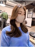 大人ナチュラルなlayer cut/くびれヘア/オリーブベージュ