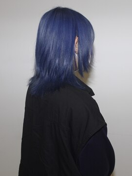 ハイブ 金沢(Hive) 10代20代ハイトーンダークブルーブルーブラックマッシュウルフ