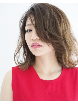 ファースト 長町店(first) ぱつっとボブ×ニュアンスカール