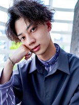 メンズサロン ガウディ 三宮店(men's salon Gaudi)&nbsp;スパイラルパーマ×センターパート