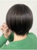 大人かわいいアッシュブラウン 前下がりボブ20代30代40台モテ髪