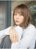 黒髪/ボブウルフ/ネビージュ/小顔/ワンレン