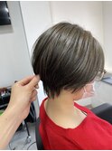 オリーブグレージュショート