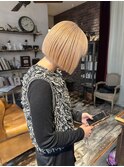 ミニボブ ボブ カット ケアブリーチ トリートメント