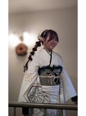 たまねぎヘア＊大人可愛いゆるふわ編み下ろし＊成人式卒業式