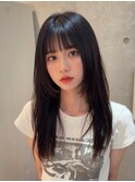 韓国風ヘア/姫カット/ベージュカラー/レイヤーカット