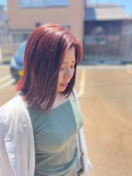 クラッチ チェリーレッドカラー＆カット