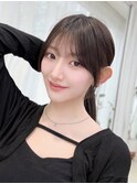オフィスでも可愛い好印象ポニーテール