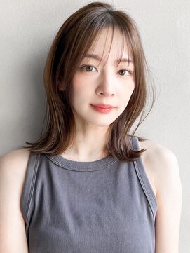 リヤン 表参道(lyann) デジタルパーマくびれヘアうるツヤ艶感薄めバング結べるボブ