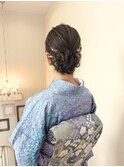 アップヘア＋訪問着着付け
