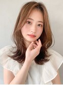 美髪エアリーカールデザインカラーレイヤーカット#273f1018