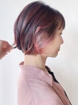 モリオフロムロンドン 原宿本店(morio from London)&nbsp;【morio 原宿】ミニボブ　インナーカラー　ピンク