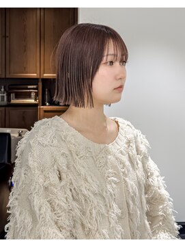 ソルノエル(SOL.noel) 切りっぱなしボブ / ココアベージュ