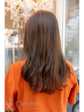 クレオメバイスーリール(Cleome by sourire) ♪黒髪似合わせカットデジタルパーマ小顔ココアベージュ薄め前髪