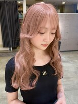 ノエ シンサイバシ(Noe Shinsaibashi)&nbsp;【LIRA】ピンクミルクティー ピンクベージュ ダブルカラー 春
