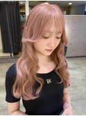 【LIRA】ピンクミルクティー ピンクベージュ ダブルカラー 春