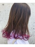 毛先(裾)カラー×ピンクバイオレット【レーヴ】