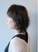 ふわふわコテ風パーマ/ミディアムレイヤー