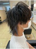 メンズウルフ/ネイビーグレー/ノンジアミンカラー/20代30代40代