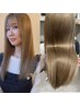 《ツヤツヤカラー☆》超高濃度水素保湿の髪質改善カラー+生オイルTR