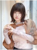 ウルフレイヤー/アッシュオリーブ/ツヤ髪/姫カット/センター南