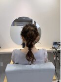 結婚式お呼ばれヘア ポニーテールアレンジ