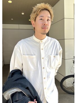 ヌープヘアーアイス(NUUP.hair ici) メンズスパイキーショート　ハイトーン