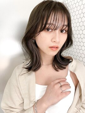 サイン 表参道(SIGN) 韓国ヘアグレージュカラーブリーチ無し髪質改善イヤリングカラー