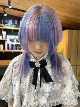 キラ 原宿(KILLA) デザインカラー/レイヤーカット/ウェットヘア/韓国/ダブルカラー