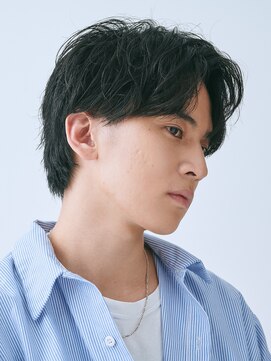 エルマーク 天王寺(L-MARK) センターパートニュアンスパーマ韓国カルマパーマコンマヘア