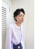 黒髪メンズショートパーマ