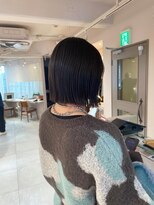 キャンバス バイ ネオリーブ 横浜西口(Canvas by neo.)&nbsp;切りっぱなしボブ ミニボブ ダークブラウン sn