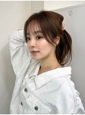 結んでも可愛い顔まわり　前髪カット