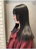 三軒茶屋_レディース_ロング_姫カット_ストレート_黒髪_モード