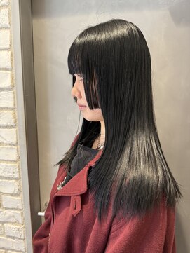アース 三軒茶屋店(HAIR&MAKE EARTH) 三軒茶屋_レディース_ロング_姫カット_ストレート_黒髪_モード