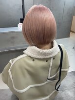 ヴェイン 渋谷(vain)&nbsp;ハイトーン　ボブカット　ピンクベージュ