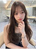 韓国ヘアーハッシュカットレイヤーカットグレージュブリーチ無し