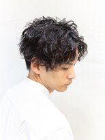 ルーツ(ROOTS)&nbsp;大人メンズパーマ スパイラル センターパート