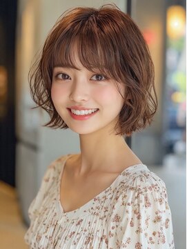 エル 横浜 ウエスト(eL 横浜 west) くびれヘア 美髪 ハイライトカラー アプリコットオレンジ