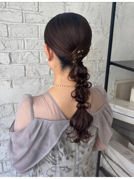 プライズ 池袋店(prize) 大人可愛い◎編みおろしアレンジ ヘアセット 池袋 ヘアメイク