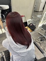 ファビ 渋谷(Fab)&nbsp;くびれヘア/暗めカラー/アプリコットオレンジ/縮毛矯正