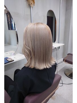 ピンク バイ アンジェリカ 瓢箪山店(PINQ by ANGELICA) #PINQ #セミロング #ダブルカラー