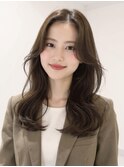 レイヤーカットチョコレートブラウン