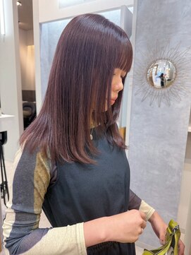 ポジ(poji) ニュアンスパーマ　髪質改善カラー　顔まわり　レイヤー　艶髪