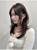 韓国風/レイヤー/前髪カット/オリーブ/透明感/ハッシュカット
